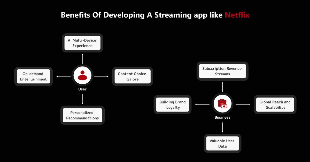 Benefits of Developing a streaming app like Netflix?